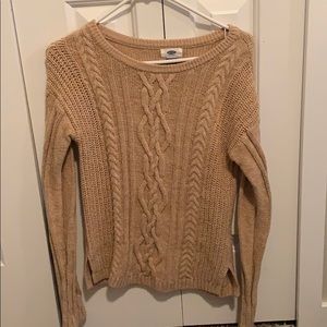 old navy tan sweater size M